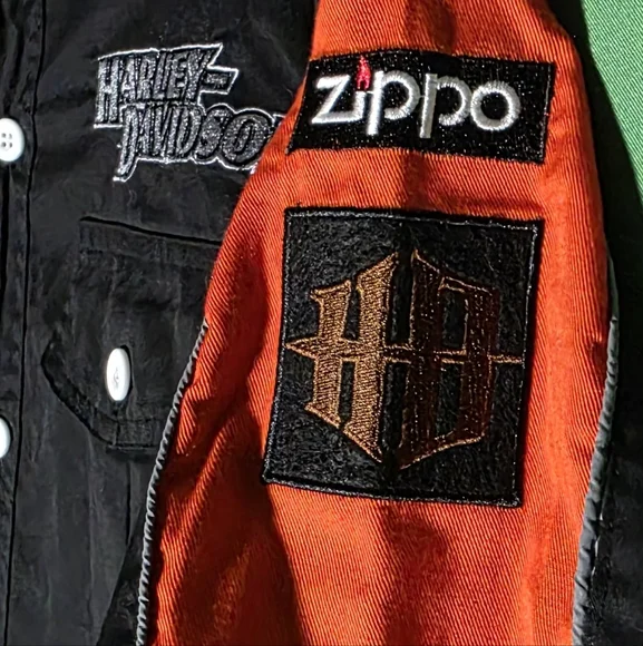 Harley-Davidson Men's Black and Orange Work Shirt Size XL - Picture 4 of 5